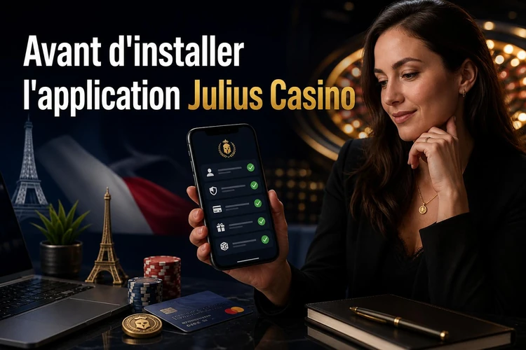 Avant d'installer l'application Julius Casino